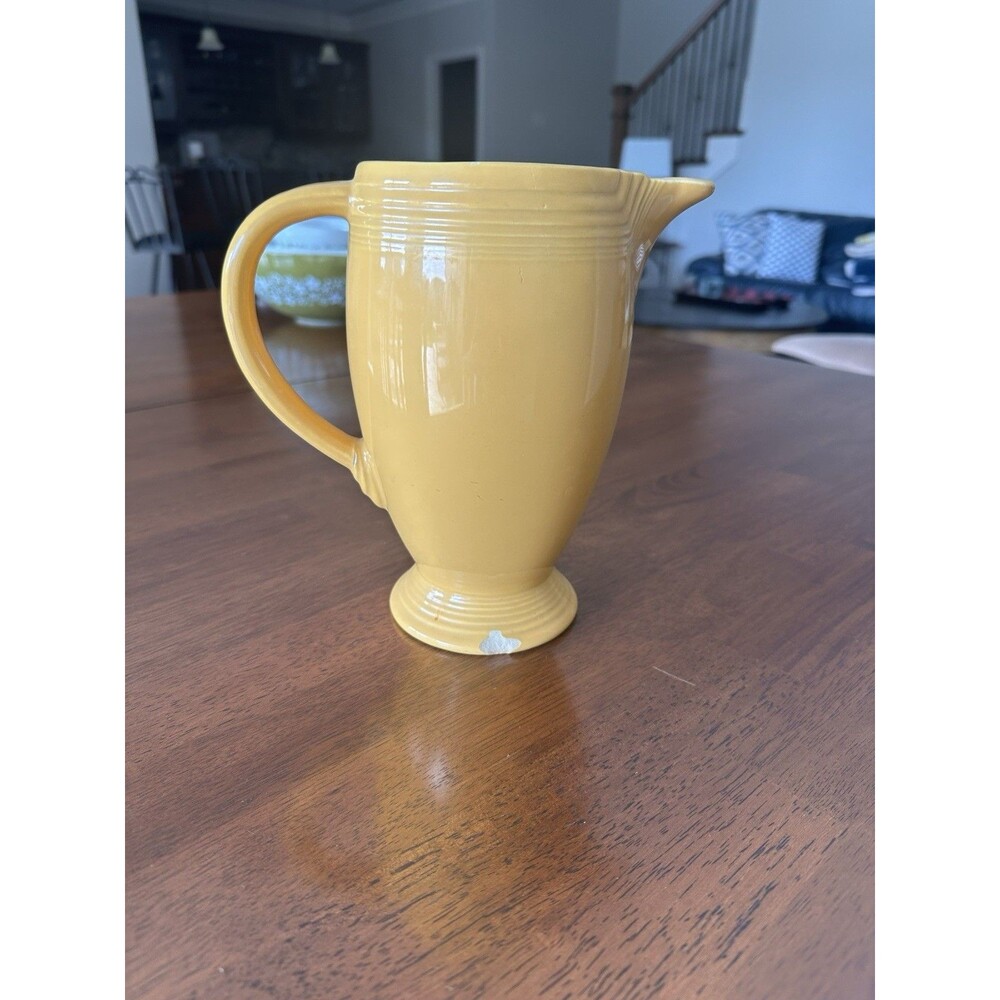 Vintage Fiesta Yellow 40 Ounce Pitcher Art Deco Fiestaware Tea Coffee